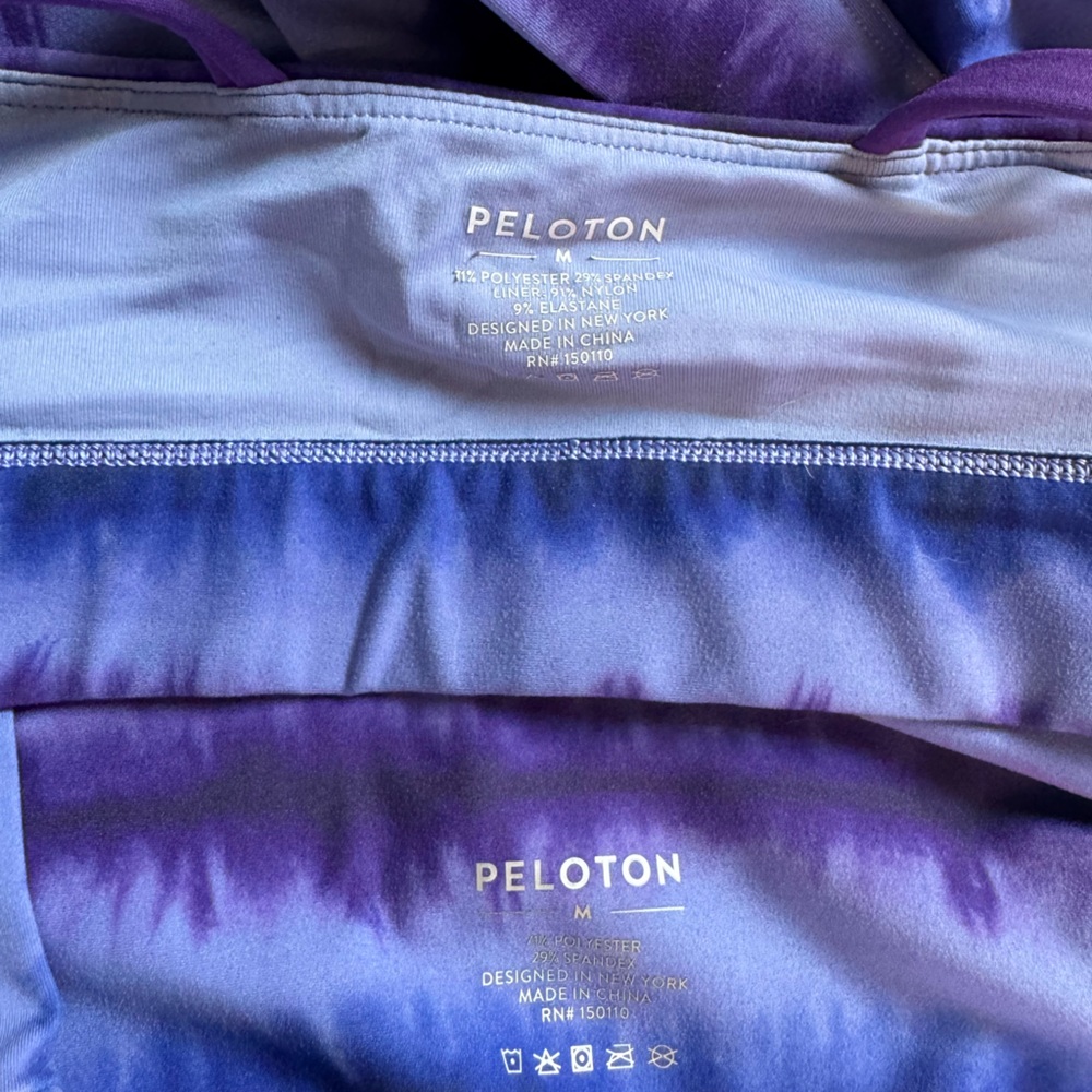 Peloton Sundays with Love Tie-Dye Set | Sports Bra + High Waist Bike Shorts | M - Picture 3 of 3